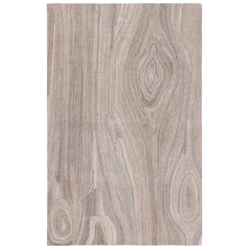 SAFAVIEH Handmade Abstract Abhilasha Modern Wool Rug - 6' Square - Beige/Grey