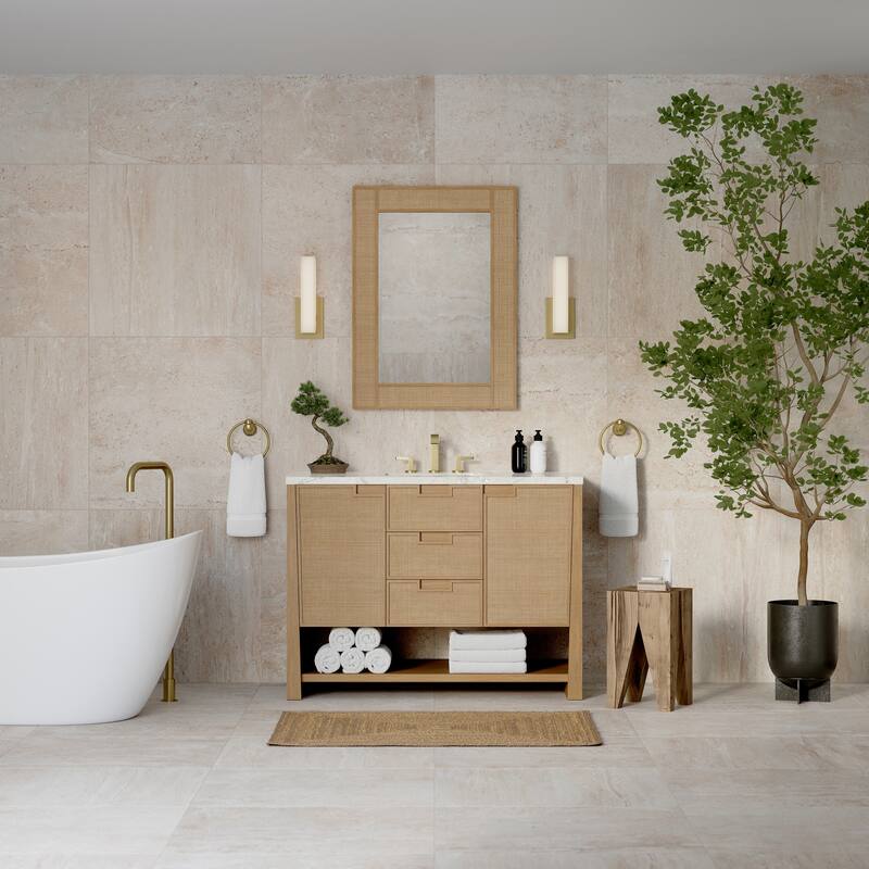 Solene 48" Single Vanity, Seaside Oak - 48
