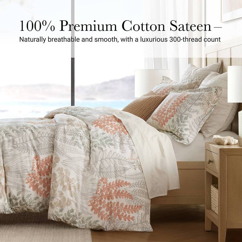 Harbor House Botanical 100% Cotton Sateen Duvet Cover Set