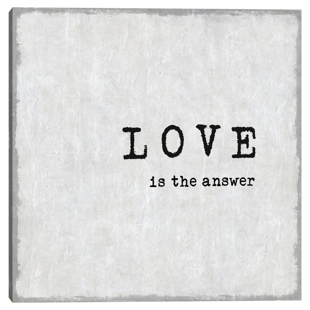 Love is the Answer by Jamie MacDowell Canvas Art Print