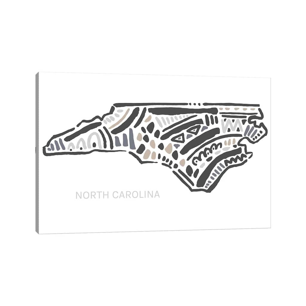 iCanvas "North Carolina" by Statement Goods Canvas Print