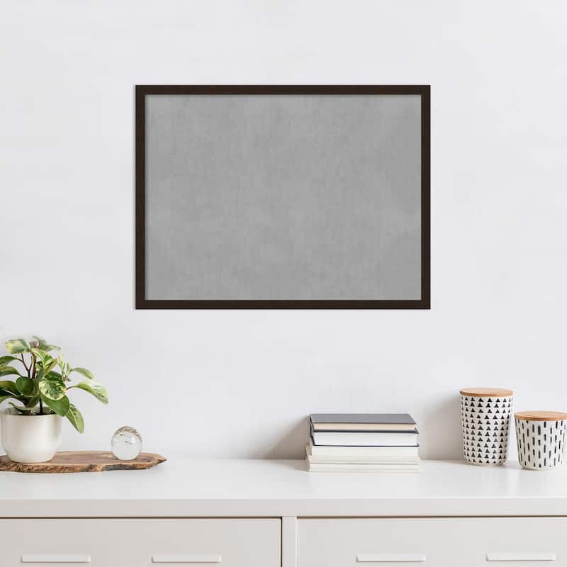 Amanti Art Carlisle Espresso Narrow Framed Magnetic Board