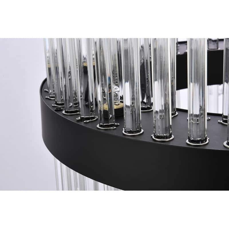 Indigo Home round crystal pendant in black