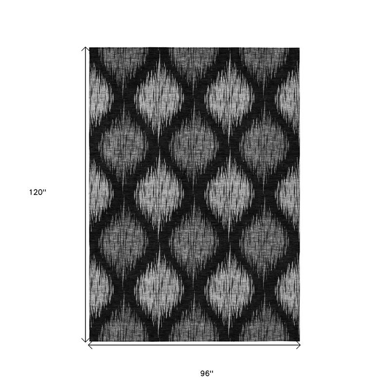HomeRoots Ikat Transitional Rectangle Outdoor Rug