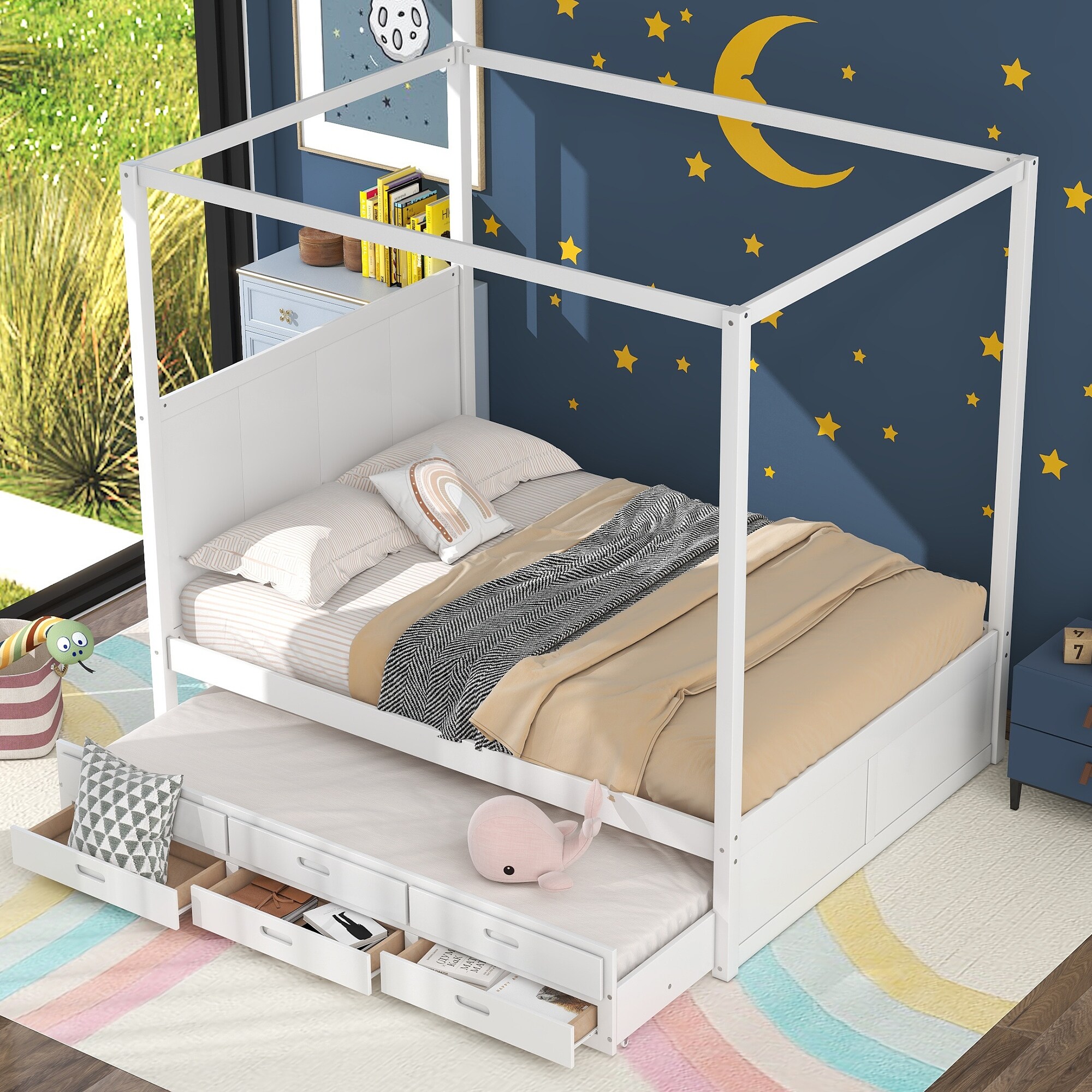Queen size bed for little girl 2025