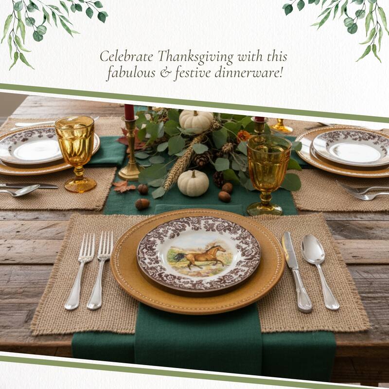 Spode Woodland Horse Motif Salad Plate - 8x8