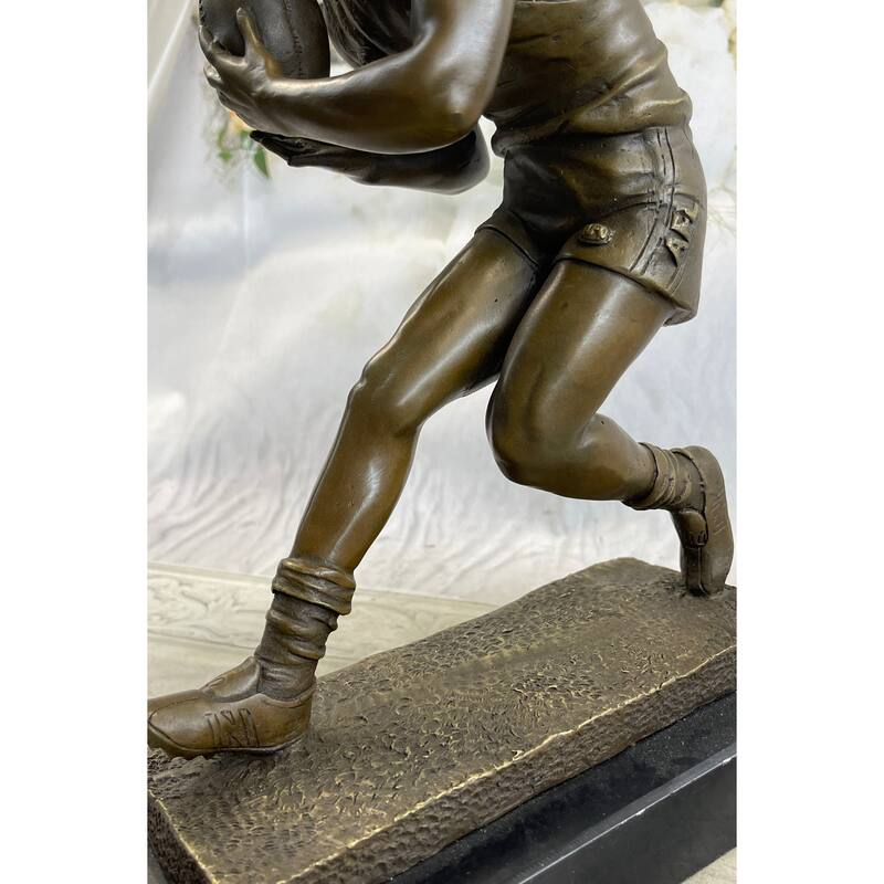 Australian Aussie Rugby Player Bronze Statue Sculpture Trophy Figure 12 Inches X 8 Inches