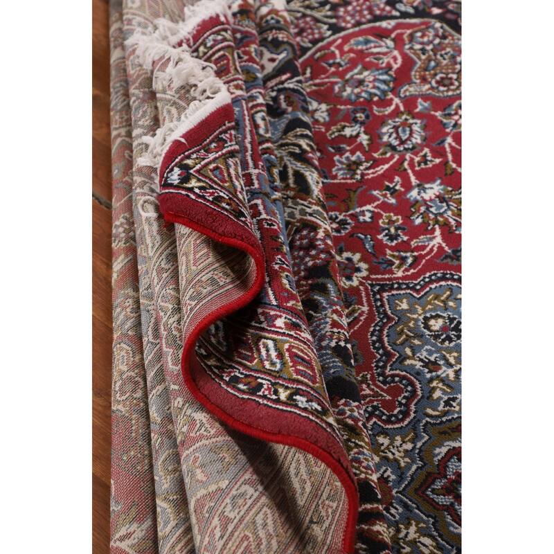 Animals Design Red Kashan Turkish Area Rug Machine Made Carpet - 9'9" x 13'0"