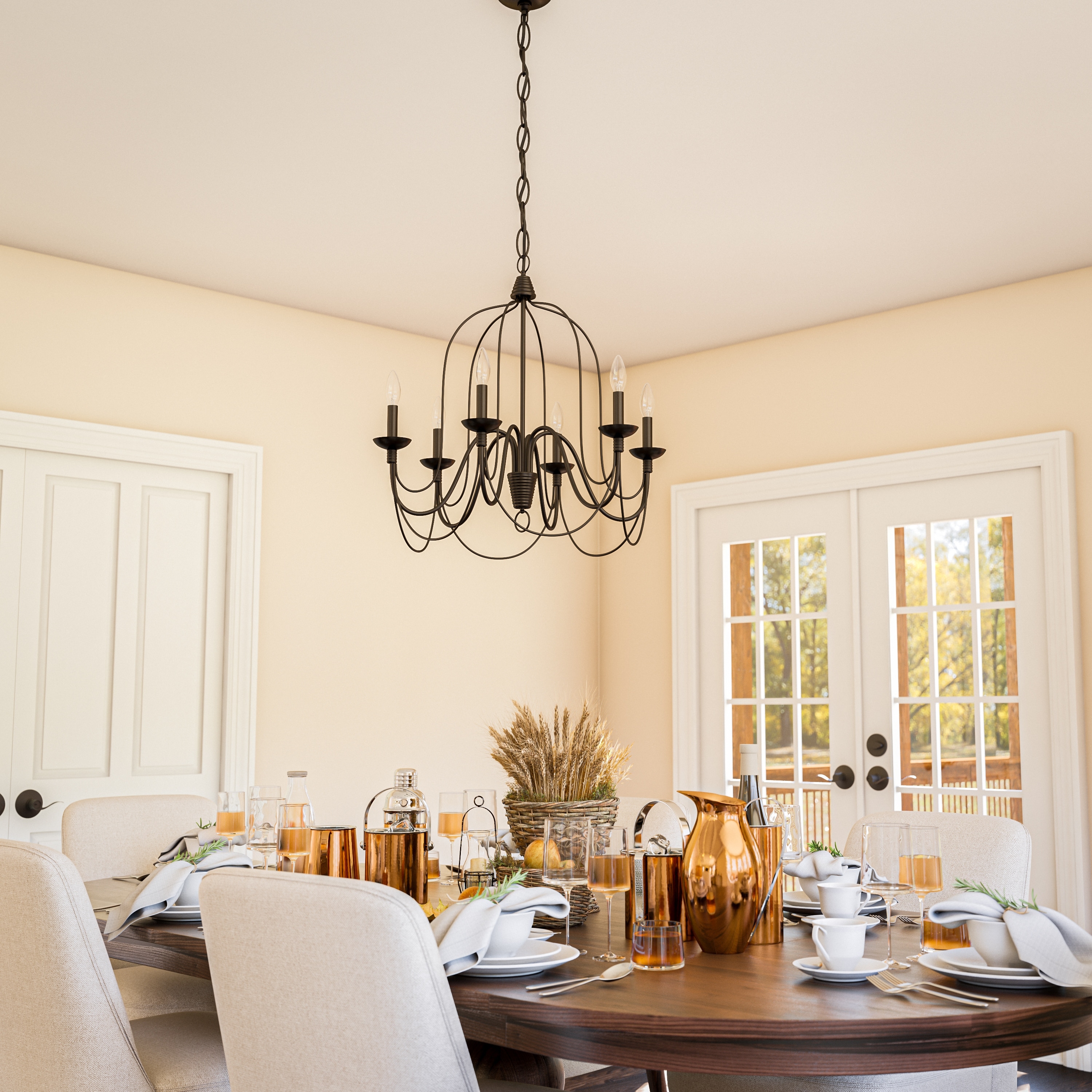 Copper Grove Fraleigh Oil Rubbed Bronze 6 Light Chandelier
