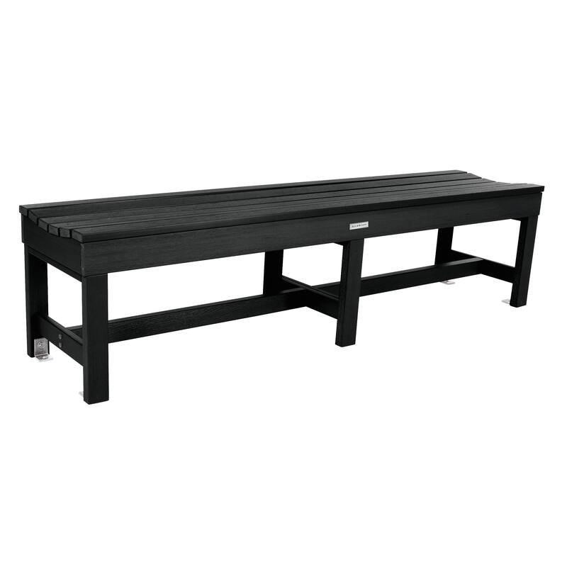 Highwood Commercial Grade Weldon 6ft Backless Picnic Bench - Black