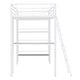 preview thumbnail 21 of 22, Twin Loft Metal Bed Frame with 3 Layers of Shelves & Desk, Whiteboard