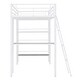 preview thumbnail 10 of 11, Twin Size Loft Metal Bed with 3 Layers of Shelves and Desk , Modern Metal Frame with Built-In Whiteboard