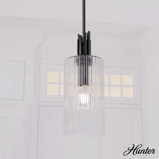 Hunter Gatz 1-Light Pendant - Kitchen Island, Dining Room, Entry - Glam, Contemporary, Transitional