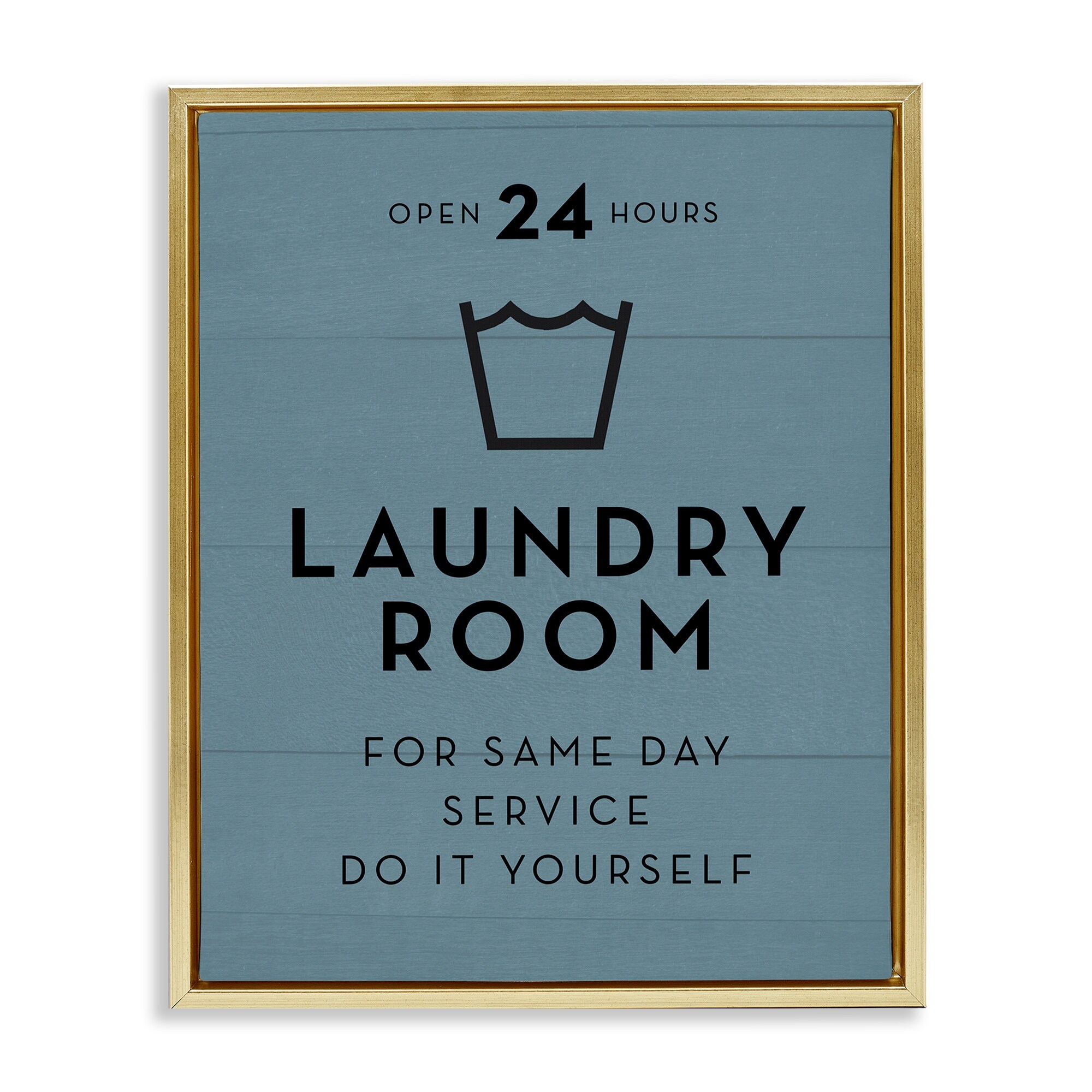 Stupell Laundry Do It Yourself Framed Floater Canvas Wall Art Design By Lettered and Lined