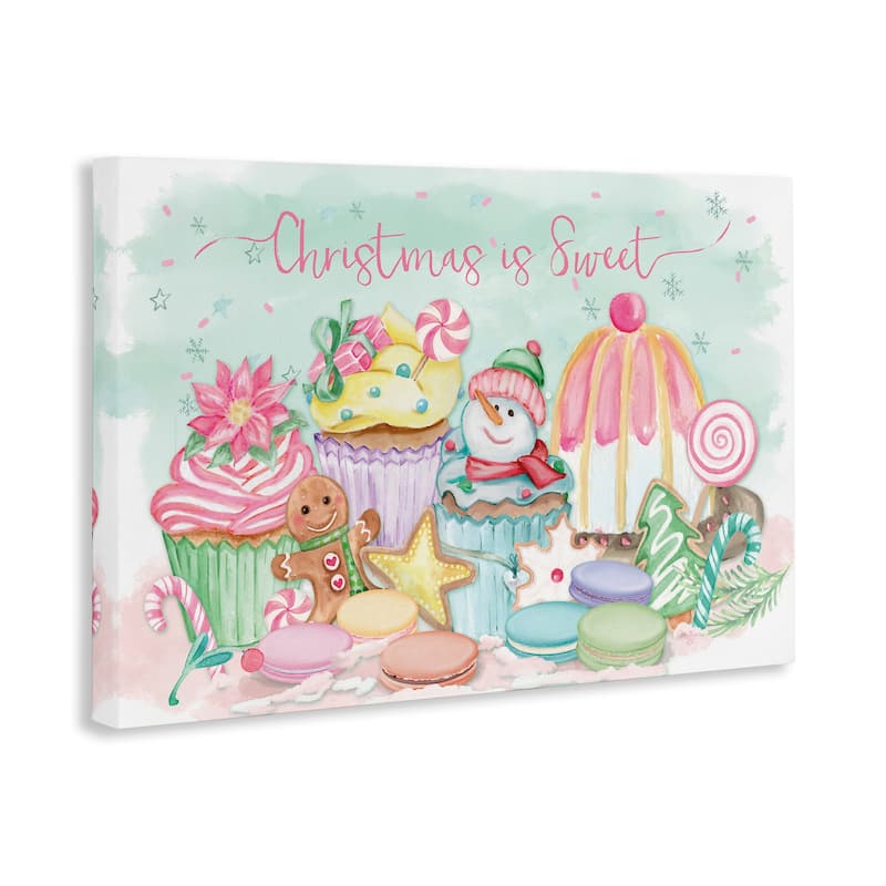 Stupell Christmas Is Sweet Festive Desserts Canvas Wall Art Design By Mollie B.