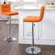 Bar Stools Adjustable Armless Swivel PU Leather Barstools Set of 2