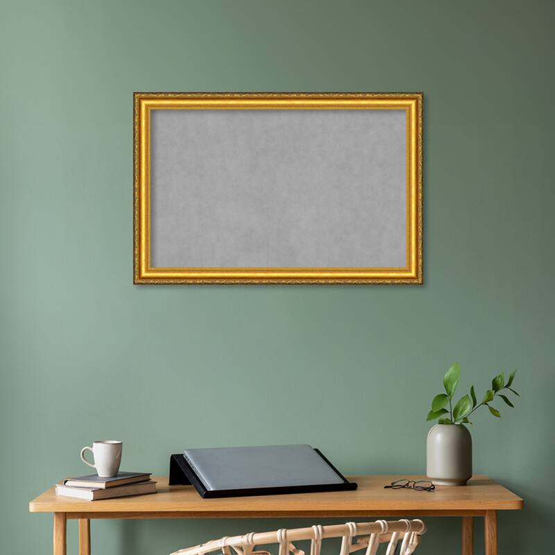 Amanti Art Colonial Embossed Gold Framed Magnetic Board