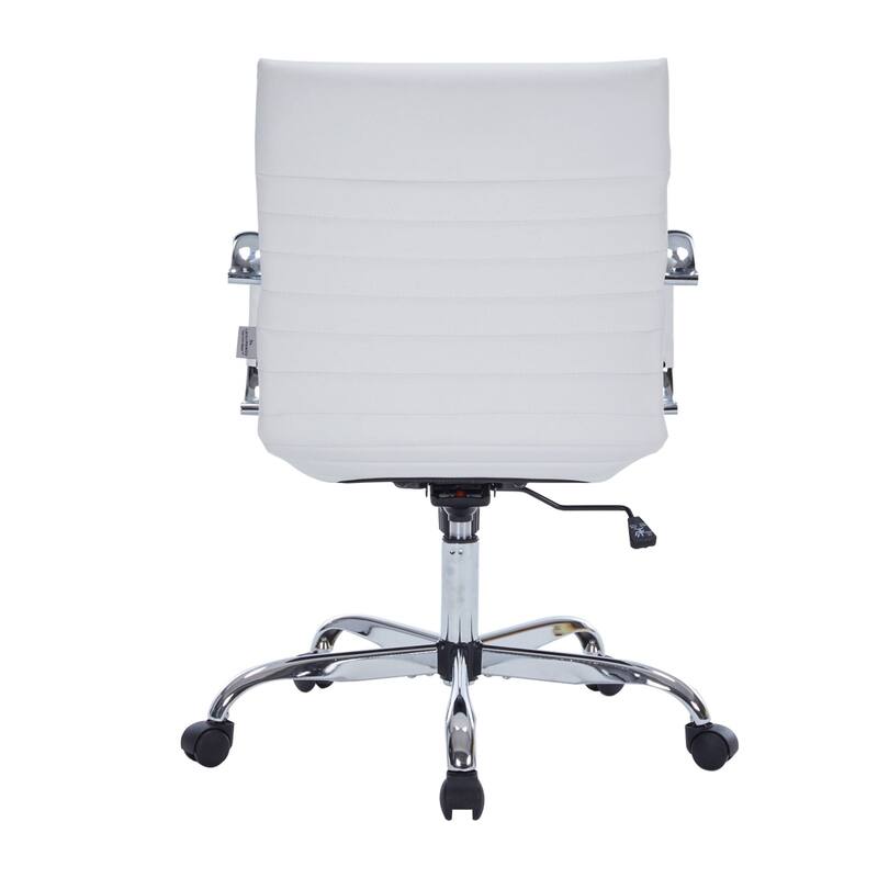 Harris Ergonomic Mid-Back Leather Office Chair with Metal Frame, Adjustable Height, Tilt Lock, and Swivel for Home Office