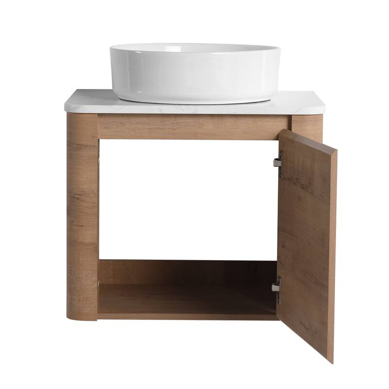 Bathroom Vanity With Sink In 24/30 Inch, Floating Bathroom Vanity With Soft Close Door