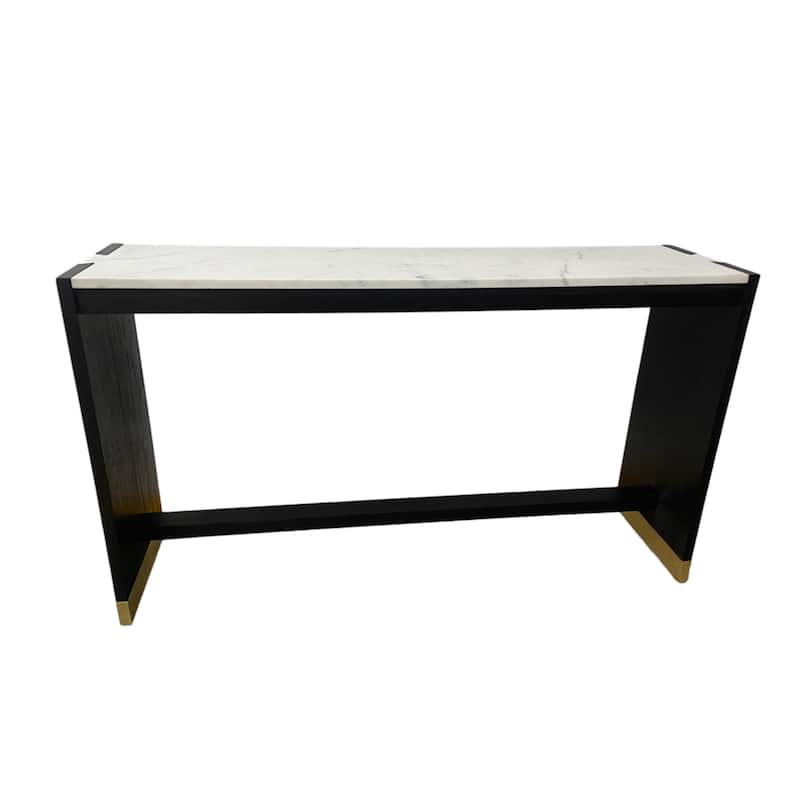 Stone and Acacia Wood Accent Tables with Travertine Top (Set of 2)