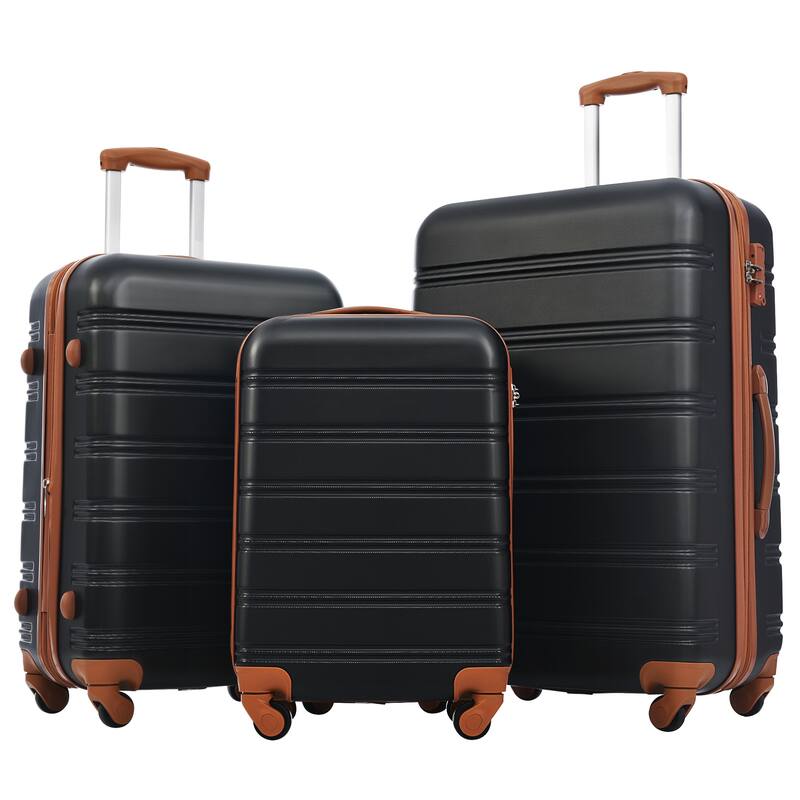 3 Piece Luggage Set, 20" 24" 28" Hardside Luggage Set, Lightweight Suitcase Set with TSA Lock and Spinner Wheels