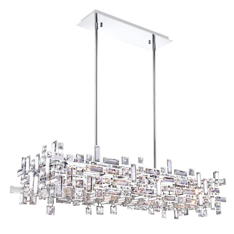 Arley 12 Light Chrome Island Chandelier - Chrome