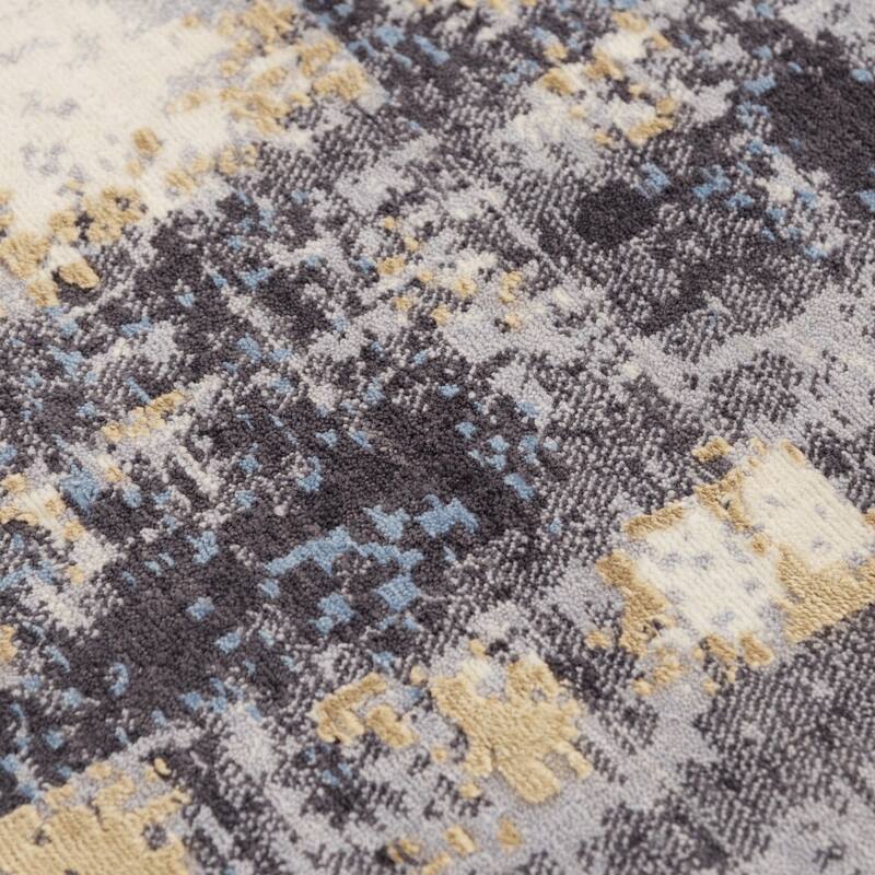 Alora Decor Belice Transitional Blue/Multi Wool/Tencel Blend Area Rug