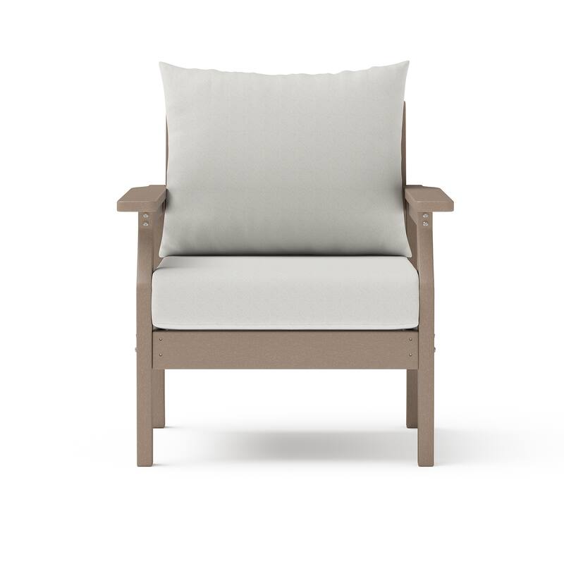 Kamas Outdoor Patio Club Chair - Tan Frame