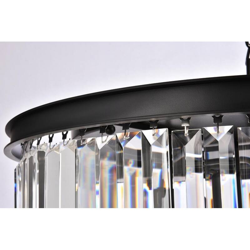 Royce Edge 8-Light Matte Black Chandelier