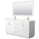 Option White / Giotto Quartz Top / Brushed Gold Hardware