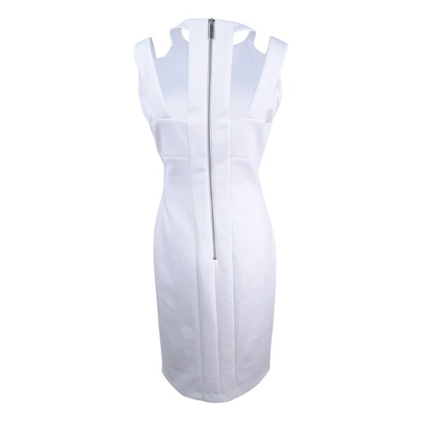 calvin klein white sheath dress