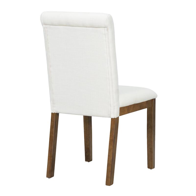6 Pcs Extendable Kitchen Dining Table Set, Wood Rectangular Dining Set with 4 Upholstered Dining Chairs and Dining Bench
