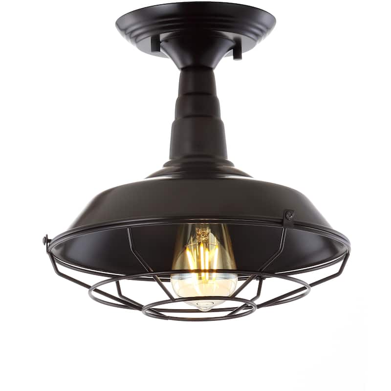 Georgia 10.2" Metal LED Semi-Flush Mount, by JONATHAN Y - 10.2'