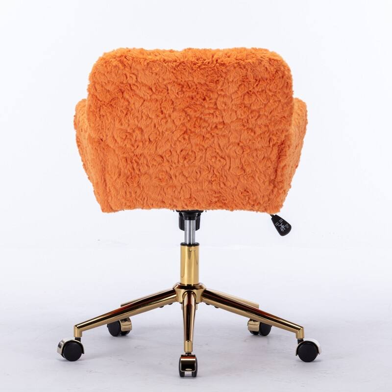 Office Chair Home Office Chair with 360°Swivel and Golden Metal Base
