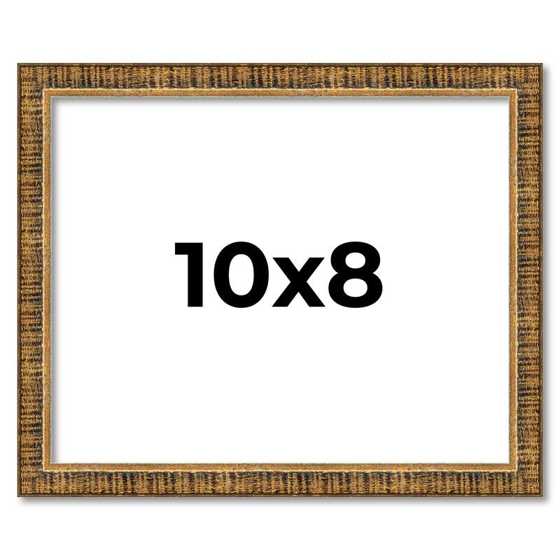 10x8 Frame Gold Solid Wood Picture Frame - Complete Modern Photo Frame