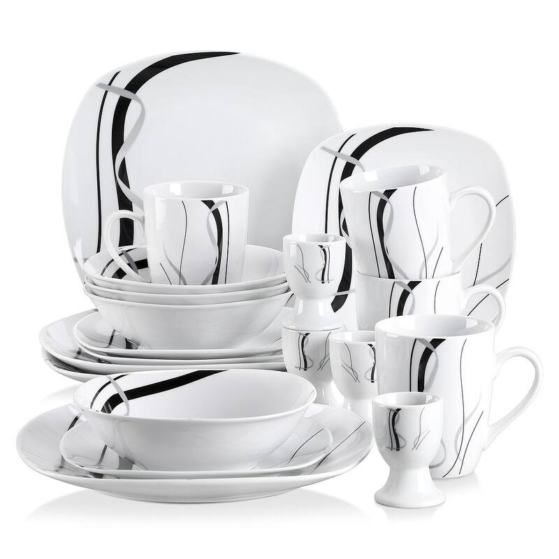 VEWEET Fiona Porcelain Dinnerware Set - 20 Piece