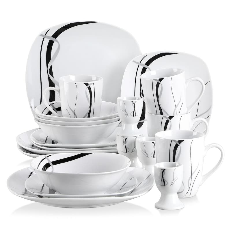 VEWEET Fiona Porcelain Dinnerware Set - 20 Piece