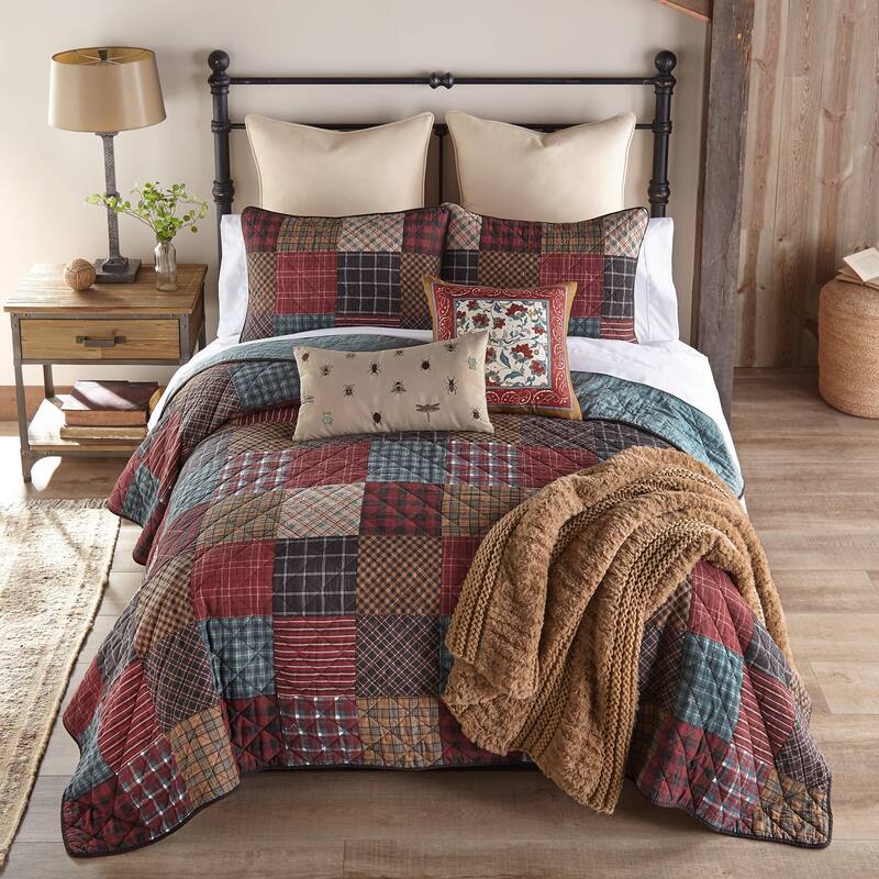 Donna Sharp Appalachia Plaid Polyester Decor Pillow Set