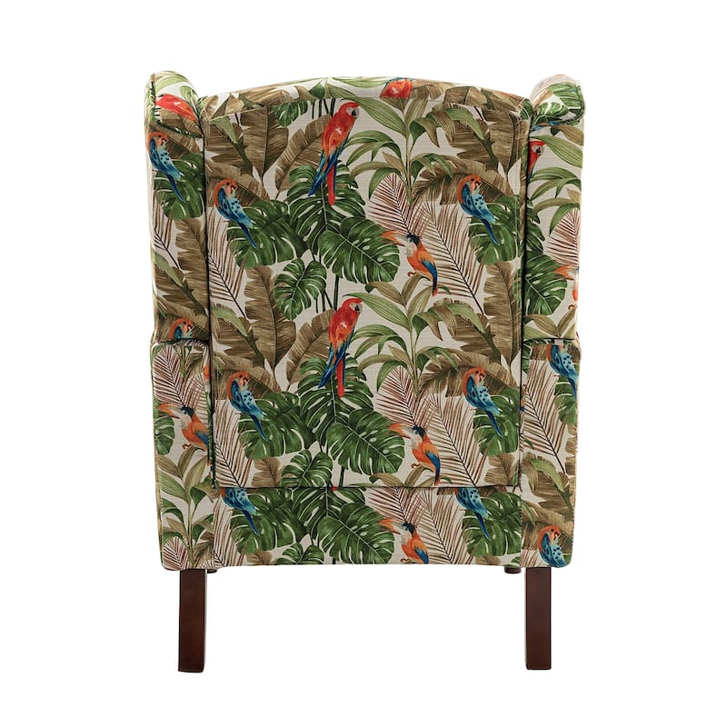 Epimethis Traditional Wingback Armchair with Foam-filled Seat and Turned Legs Set of 2 by HULALA HOME