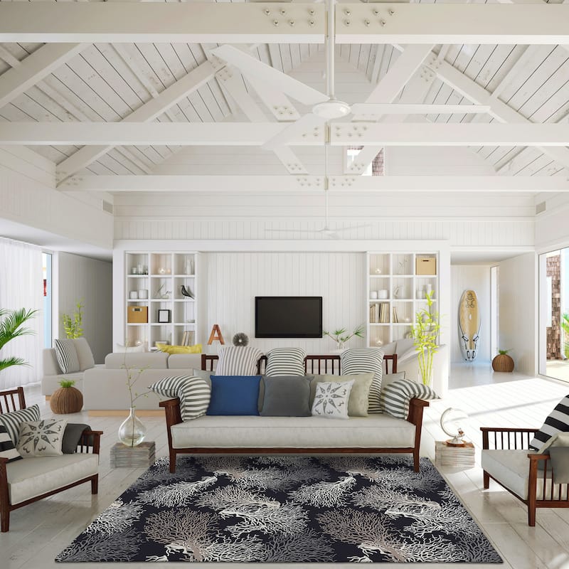 Indoor/ Outdoor Surfside Coral Rug New