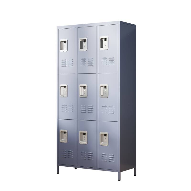 9 Door 72"H Metal Lockers With Lock