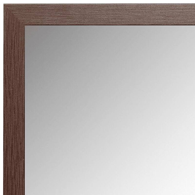 Frame My Mirror Espresso Textured Framed Mirror, Ellis Design