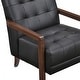 preview thumbnail 23 of 71, Leland Leather Match Accent Chair