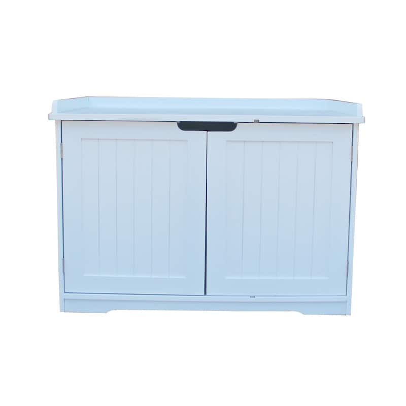 29.72in.W Cat Litter Box Enclosure Hidden Cabinet Cat House Side Table