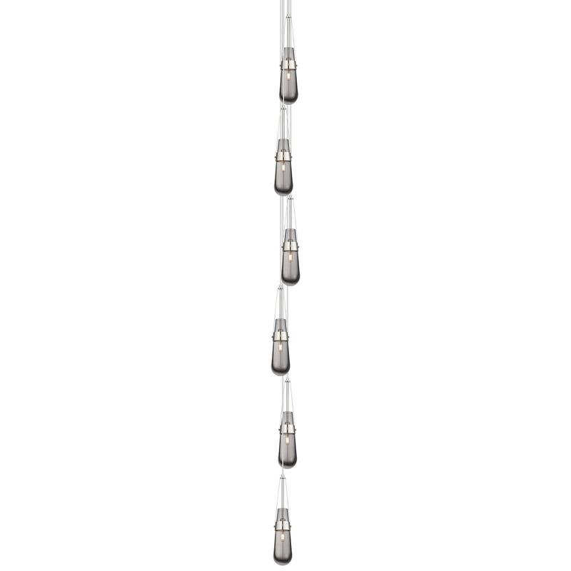 Innovations Lighting 106-452-1P-21-7 Owego Pendant Owego 6 Light 7" - Polished Nickel / Light Smoke