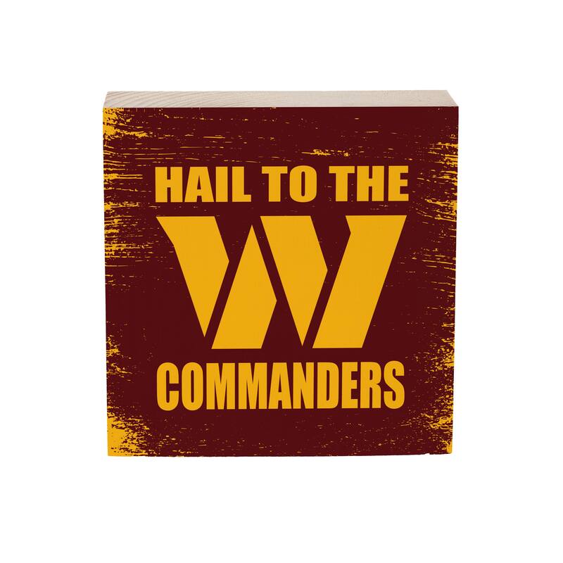 Washington Commanders Wooden Tabletop Mantel Shelf Sign