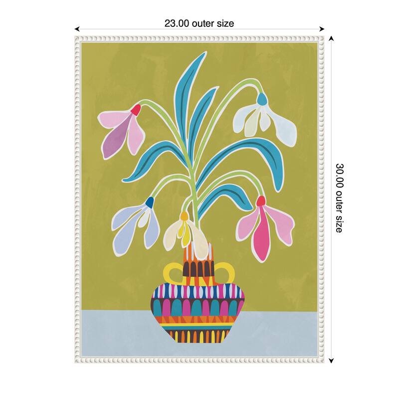 Kate and Laurel Sylvie Snowdrops the January Birth Flower Framed Canvas by Rachel Lee