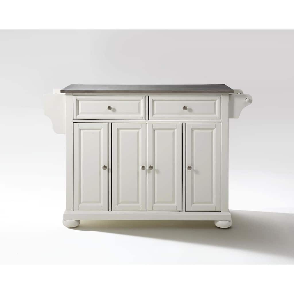 Kitchen Island Cart with Stainless Steel Top - Storage Island, Portable Kitchen Furniture, Modern Design
