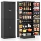 preview thumbnail 1 of 8, Gymax 65-inch Kitchen Pantry Cabinet w/ 16 Door Shelves & 6 Adjustable Black