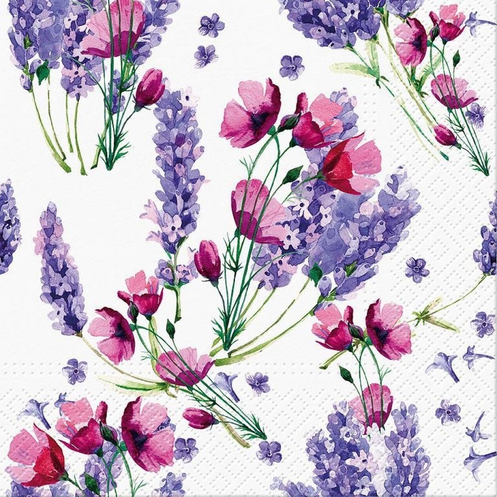 Set Of 20 Luncheon Fragrant Lavender Napkins